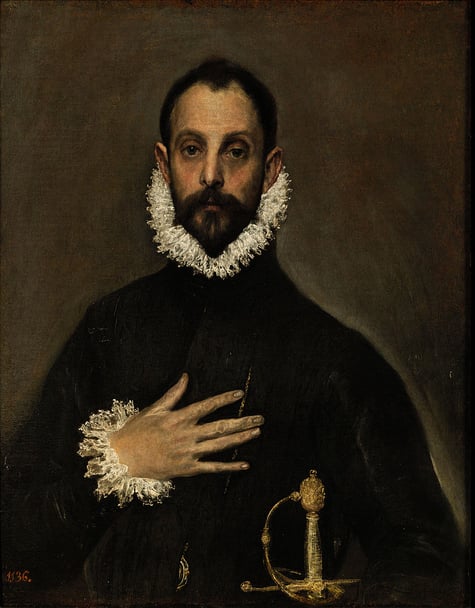 El caballero de la mano en el pecho - El Greco