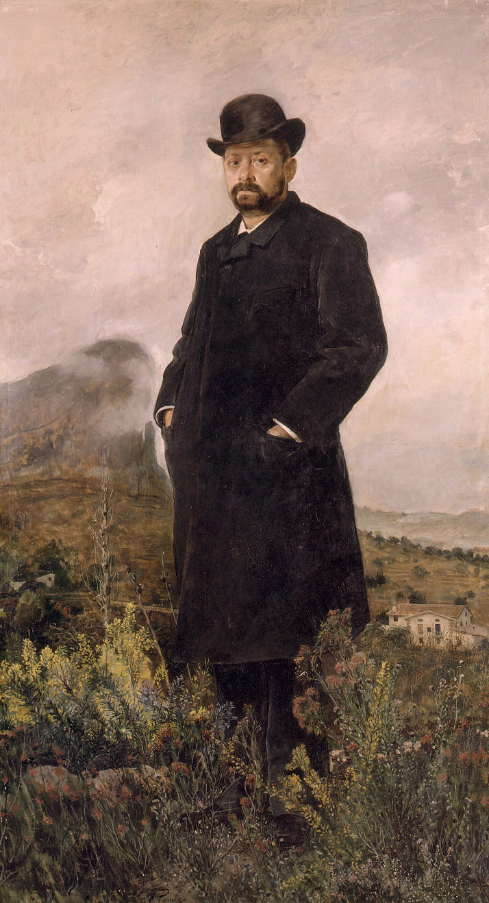 Ignacio Pinazo Camarlench - El invierno, Retrato de D. Manuel_Comas