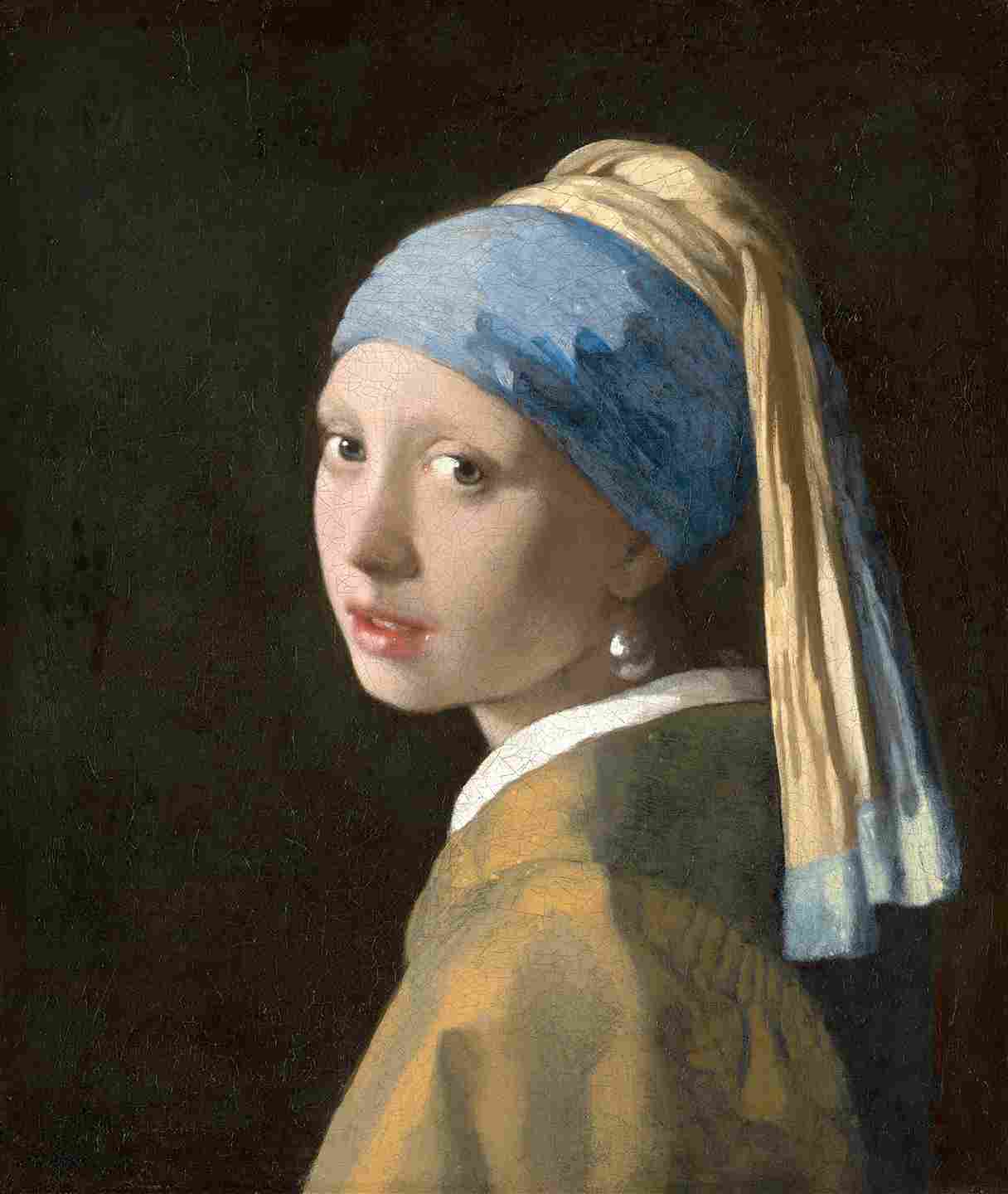 Johannes Vermeer Pike med perleørering (ca. 1665)-1