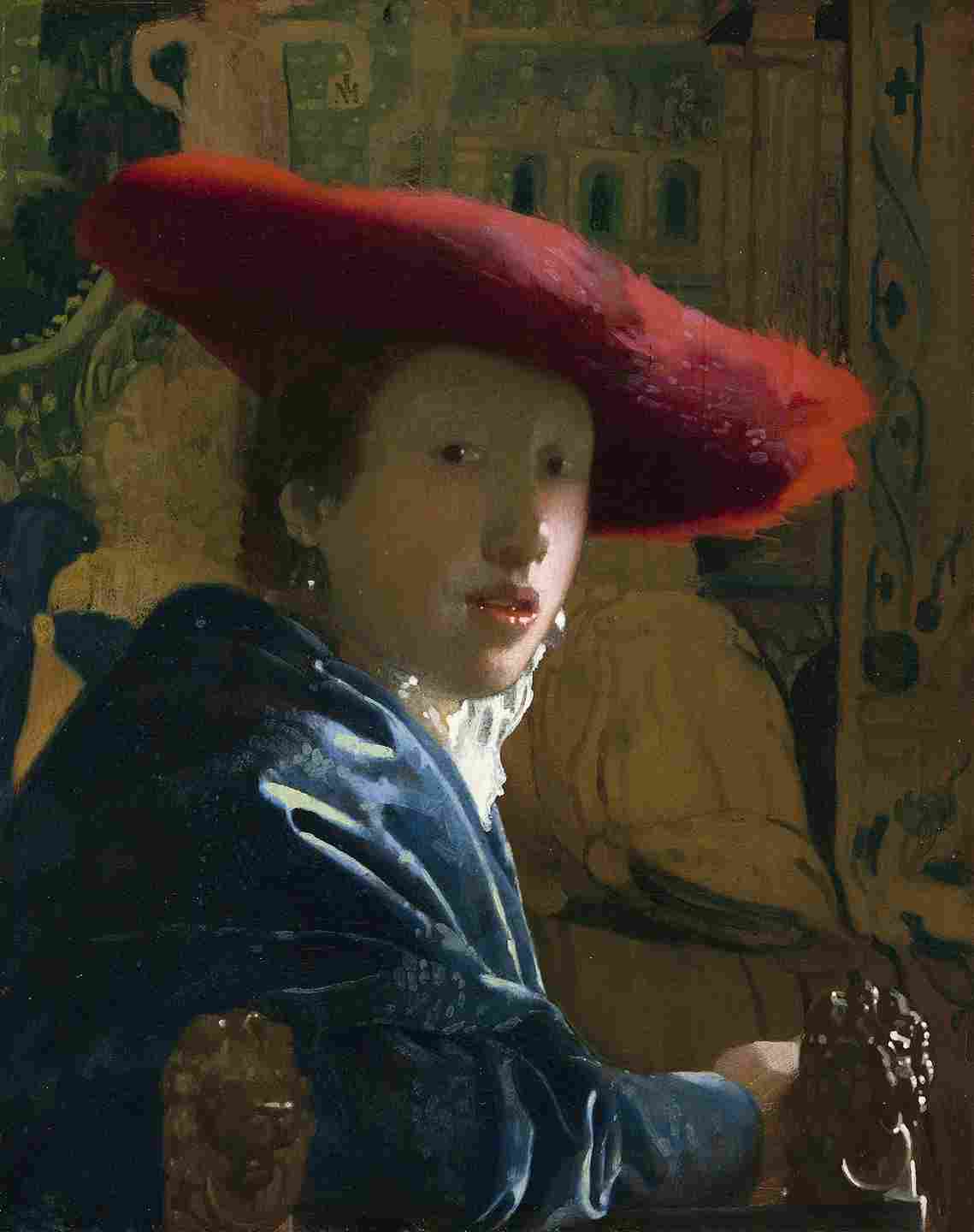 Johannes Vermeer Girl with the Red Hat (c 1665-1666)-1