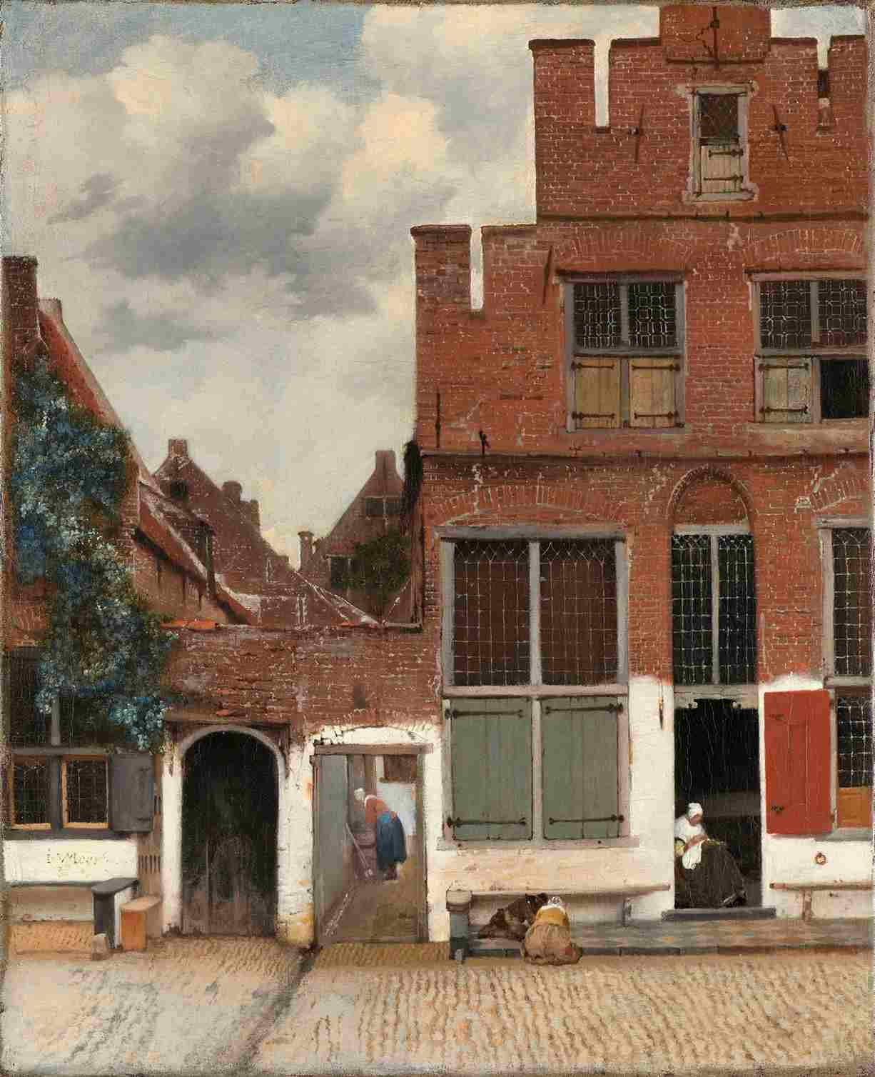 Johannes Vermeer View of Houses in Delft, Known as ‘The Little Street’ (c 1658)-1