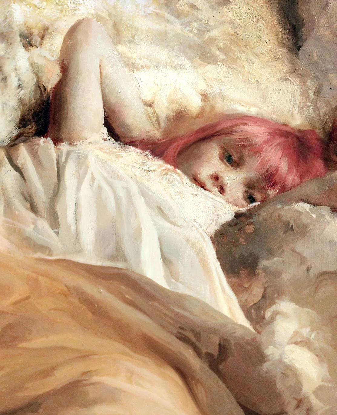 Guillermo Lorca - Laura and the sheep close up 1