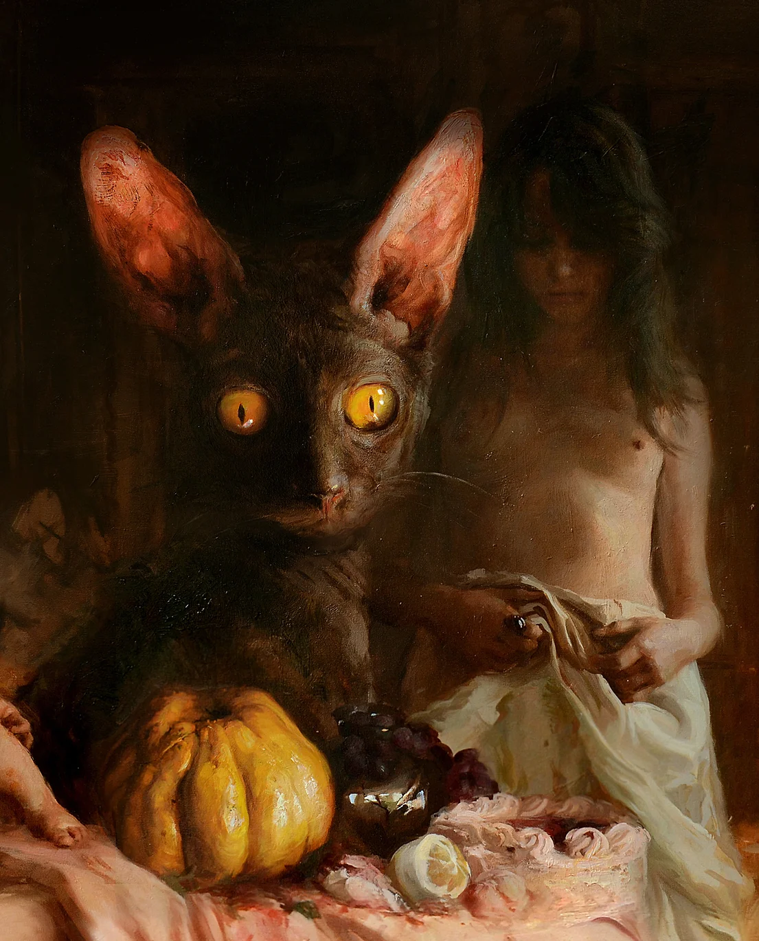 Guillermo Lorca - Sade and the cat close up 1