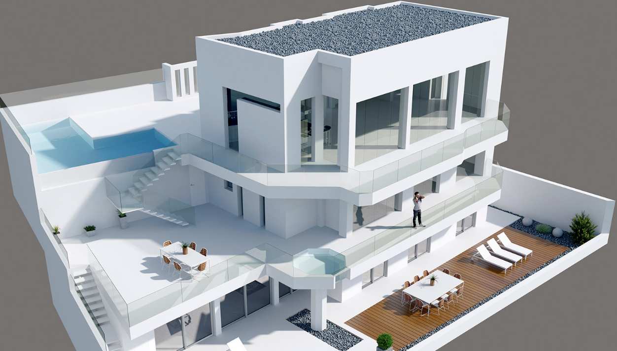  3D de visualización arquitectónica