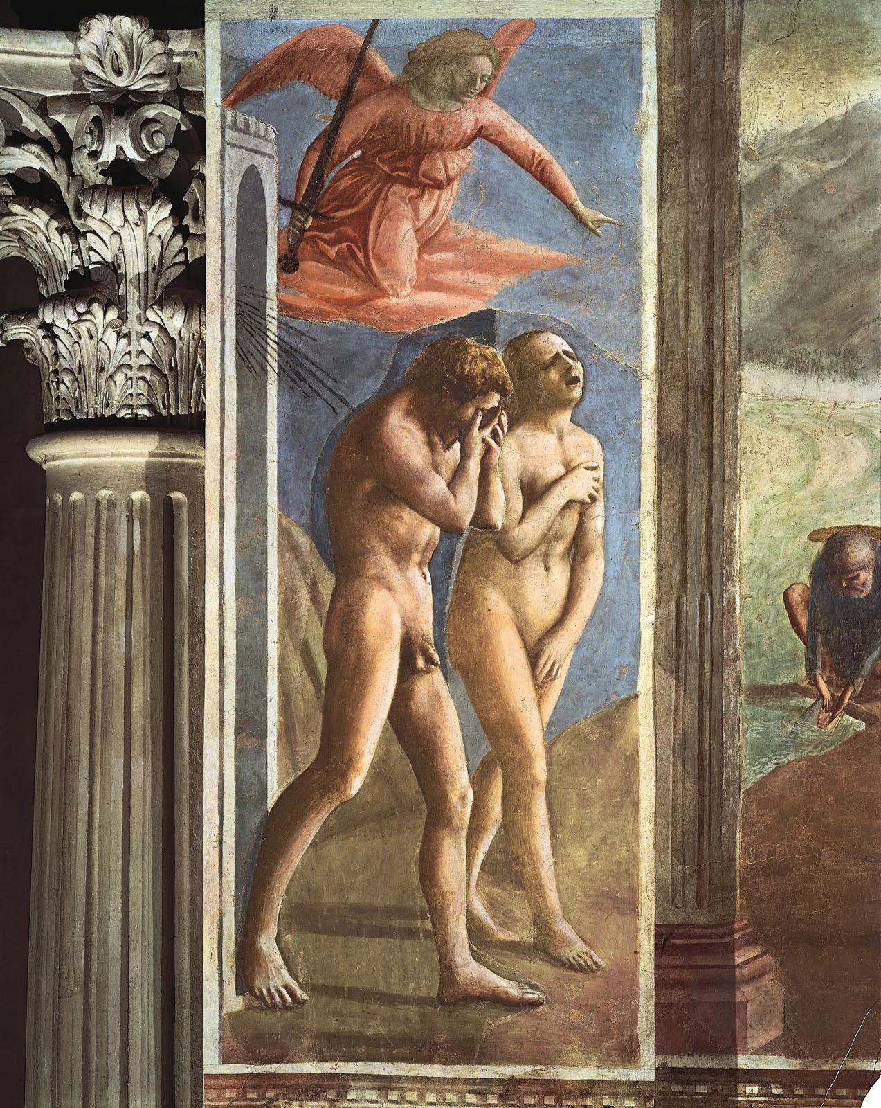 Detail Expulsion of Adam and Eve - Masaccio